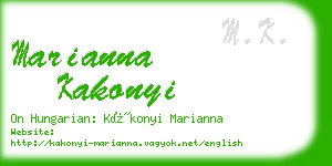 marianna kakonyi business card